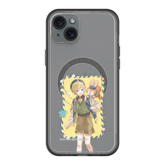スリムプロテクションプレミアムケース with MagSafe［ 初音ミク×クッピーラムネ - 鏡音レン×クッピー - 等身イラスト1 ］