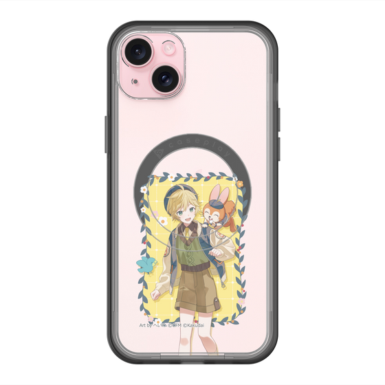 スリムプロテクションプレミアムケース with MagSafe［ 初音ミク×クッピーラムネ - 鏡音レン×クッピー - 等身イラスト1 ］