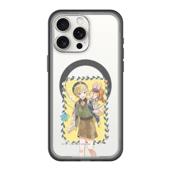 スリムプロテクションプレミアムケース with MagSafe［ 初音ミク×クッピーラムネ - 鏡音レン×クッピー - 等身イラスト1 ］