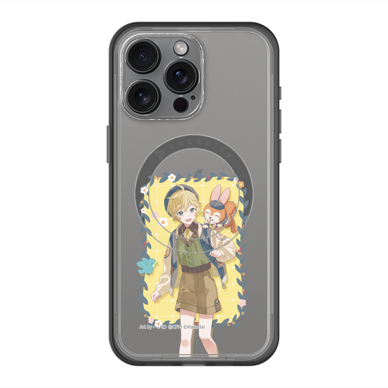 スリムプロテクションプレミアムケース with MagSafe［ 初音ミク×クッピーラムネ - 鏡音レン×クッピー - 等身イラスト1 ］