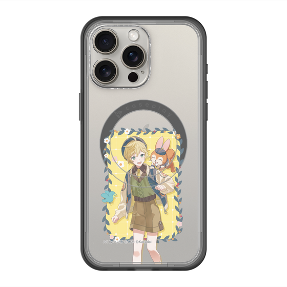 スリムプロテクションプレミアムケース with MagSafe［ 初音ミク×クッピーラムネ - 鏡音レン×クッピー - 等身イラスト1 ］