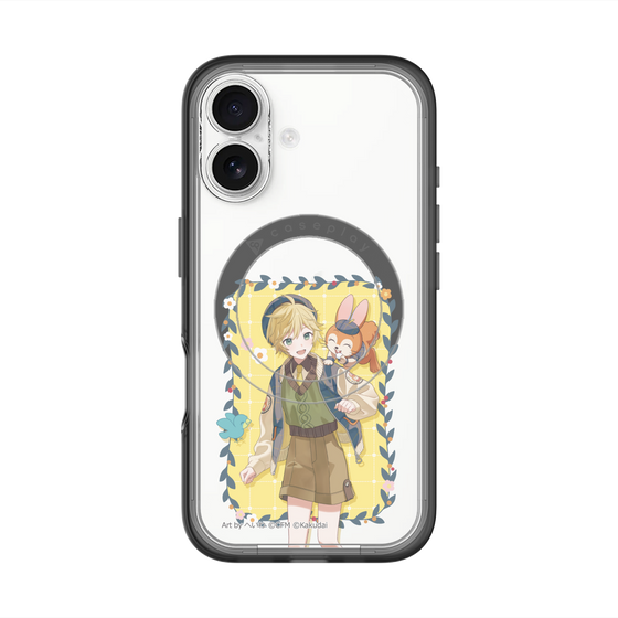 スリムプロテクションプレミアムケース with MagSafe［ 初音ミク×クッピーラムネ - 鏡音レン×クッピー - 等身イラスト1 ］