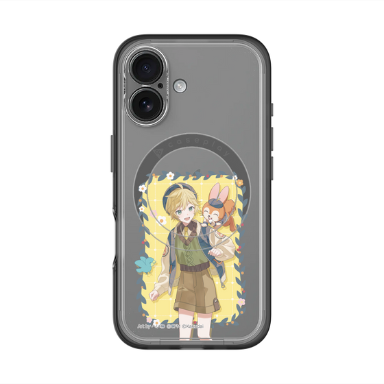 スリムプロテクションプレミアムケース with MagSafe［ 初音ミク×クッピーラムネ - 鏡音レン×クッピー - 等身イラスト1 ］