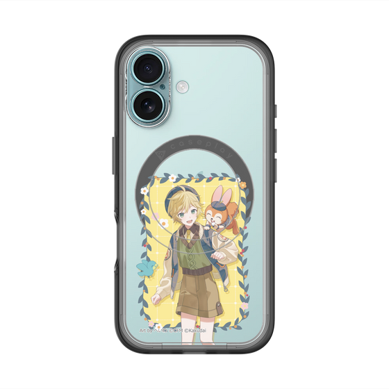 スリムプロテクションプレミアムケース with MagSafe［ 初音ミク×クッピーラムネ - 鏡音レン×クッピー - 等身イラスト1 ］