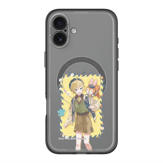 スリムプロテクションプレミアムケース with MagSafe［ 初音ミク×クッピーラムネ - 鏡音レン×クッピー - 等身イラスト1 ］