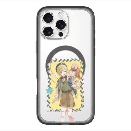 スリムプロテクションプレミアムケース with MagSafe［ 初音ミク×クッピーラムネ - 鏡音レン×クッピー - 等身イラスト1 ］