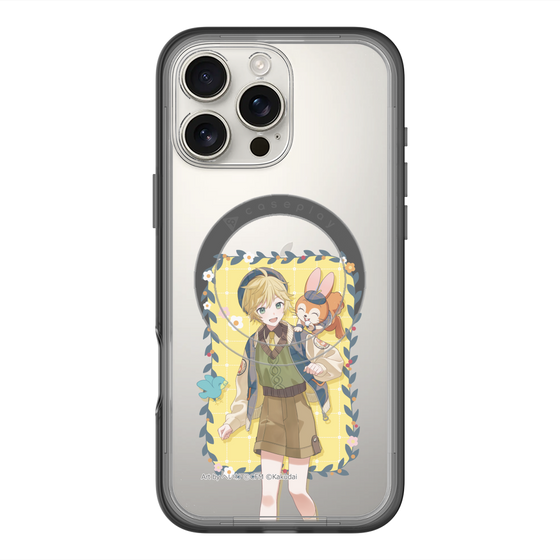 スリムプロテクションプレミアムケース with MagSafe［ 初音ミク×クッピーラムネ - 鏡音レン×クッピー - 等身イラスト1 ］
