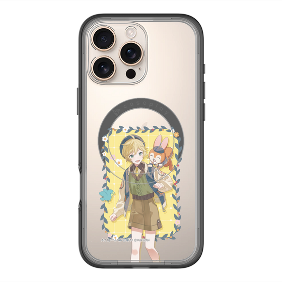 スリムプロテクションプレミアムケース with MagSafe［ 初音ミク×クッピーラムネ - 鏡音レン×クッピー - 等身イラスト1 ］