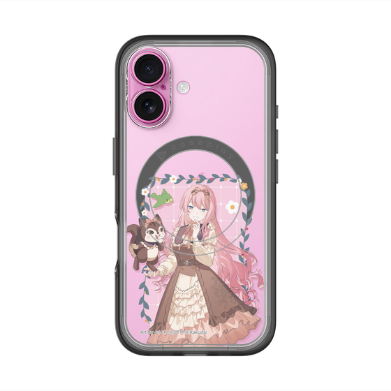 スリムプロテクションプレミアムケース with MagSafe［ 初音ミク×クッピーラムネ - 巡音ルカ×ラム - 等身イラスト1 ］