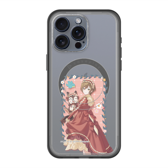 スリムプロテクションプレミアムケース with MagSafe［ 初音ミク×クッピーラムネ - MEIKO×ラム - 等身イラスト1 ］