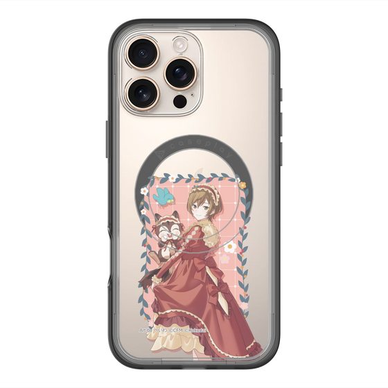 スリムプロテクションプレミアムケース with MagSafe［ 初音ミク×クッピーラムネ - MEIKO×ラム - 等身イラスト1 ］