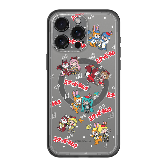 スリムプロテクションプレミアムケース with MagSafe［ 初音ミク×クッピーラムネ - 総柄 ］