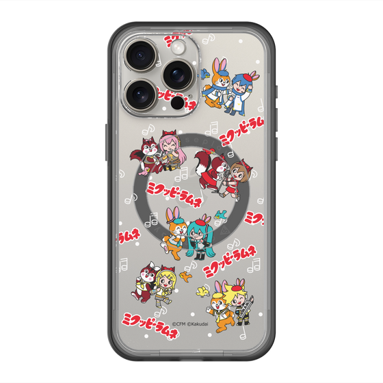 スリムプロテクションプレミアムケース with MagSafe［ 初音ミク×クッピーラムネ - 総柄 ］