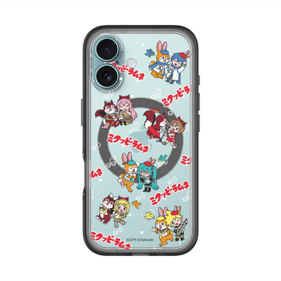 スリムプロテクションプレミアムケース with MagSafe［ 初音ミク×クッピーラムネ - 総柄 ］