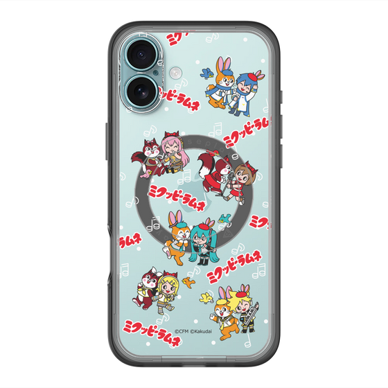 スリムプロテクションプレミアムケース with MagSafe［ 初音ミク×クッピーラムネ - 総柄 ］