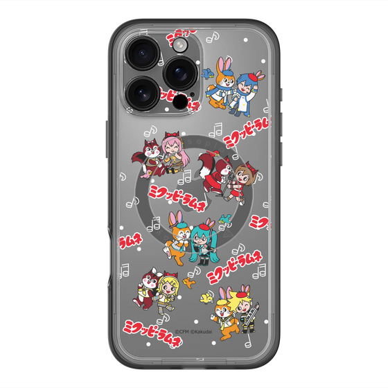 スリムプロテクションプレミアムケース with MagSafe［ 初音ミク×クッピーラムネ - 総柄 ］
