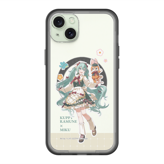 スリムプロテクションプレミアムケース with MagSafe［ 初音ミク×クッピーラムネ - 初音ミク×クッピー - 等身イラスト2 ］
