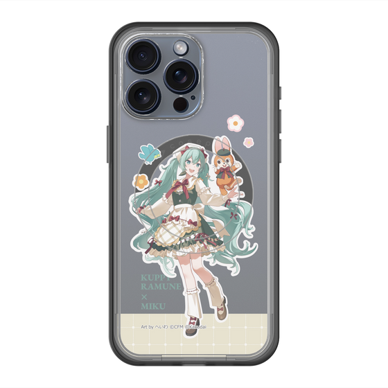 スリムプロテクションプレミアムケース with MagSafe［ 初音ミク×クッピーラムネ - 初音ミク×クッピー - 等身イラスト2 ］