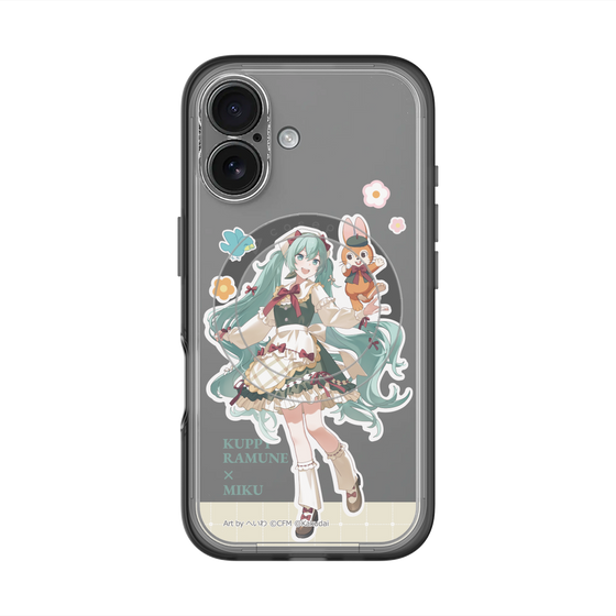 スリムプロテクションプレミアムケース with MagSafe［ 初音ミク×クッピーラムネ - 初音ミク×クッピー - 等身イラスト2 ］