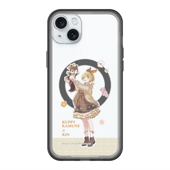 スリムプロテクションプレミアムケース with MagSafe［ 初音ミク×クッピーラムネ - 鏡音リン×ラム - 等身イラスト2 ］