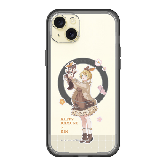 スリムプロテクションプレミアムケース with MagSafe［ 初音ミク×クッピーラムネ - 鏡音リン×ラム - 等身イラスト2 ］