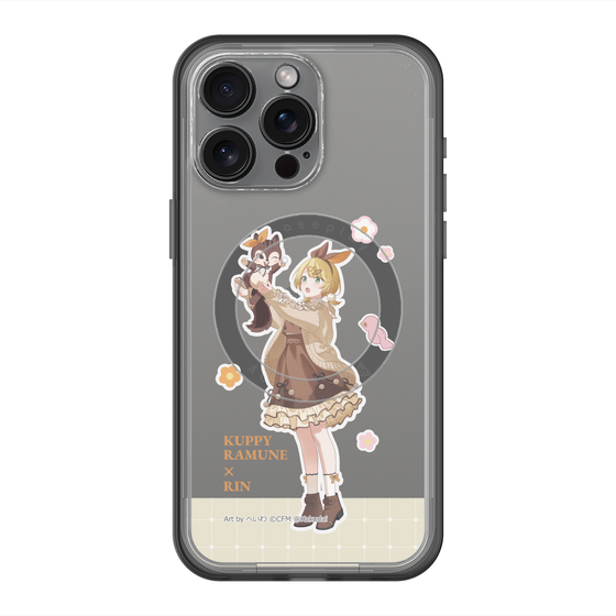 スリムプロテクションプレミアムケース with MagSafe［ 初音ミク×クッピーラムネ - 鏡音リン×ラム - 等身イラスト2 ］