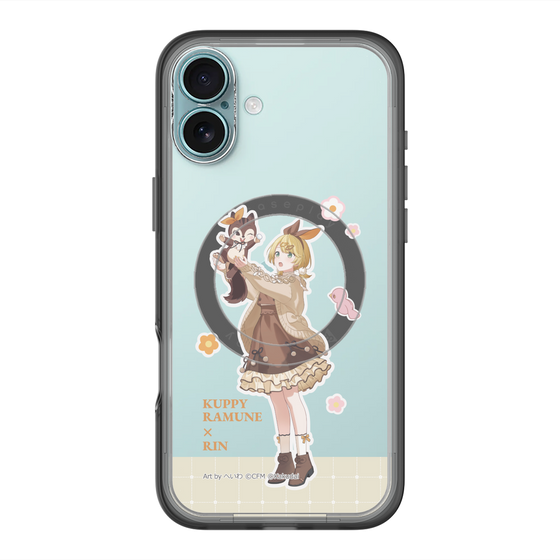 スリムプロテクションプレミアムケース with MagSafe［ 初音ミク×クッピーラムネ - 鏡音リン×ラム - 等身イラスト2 ］