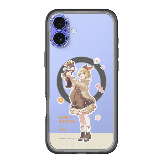スリムプロテクションプレミアムケース with MagSafe［ 初音ミク×クッピーラムネ - 鏡音リン×ラム - 等身イラスト2 ］