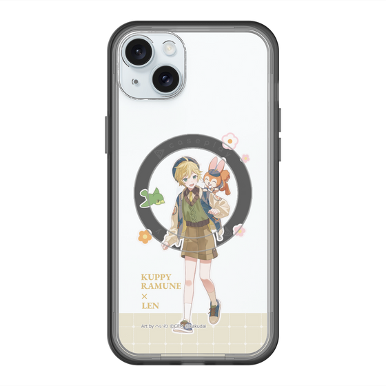 スリムプロテクションプレミアムケース with MagSafe［ 初音ミク×クッピーラムネ - 鏡音レン×クッピー - 等身イラスト2 ］