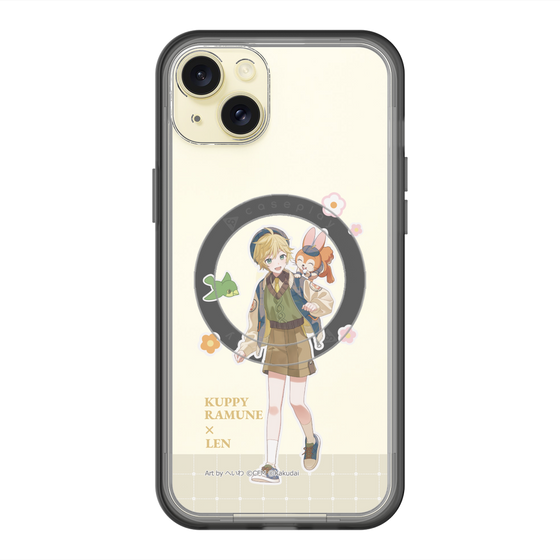 スリムプロテクションプレミアムケース with MagSafe［ 初音ミク×クッピーラムネ - 鏡音レン×クッピー - 等身イラスト2 ］