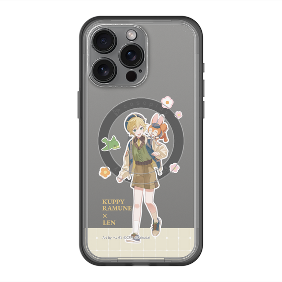 スリムプロテクションプレミアムケース with MagSafe［ 初音ミク×クッピーラムネ - 鏡音レン×クッピー - 等身イラスト2 ］