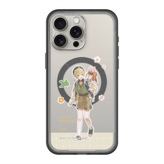 スリムプロテクションプレミアムケース with MagSafe［ 初音ミク×クッピーラムネ - 鏡音レン×クッピー - 等身イラスト2 ］