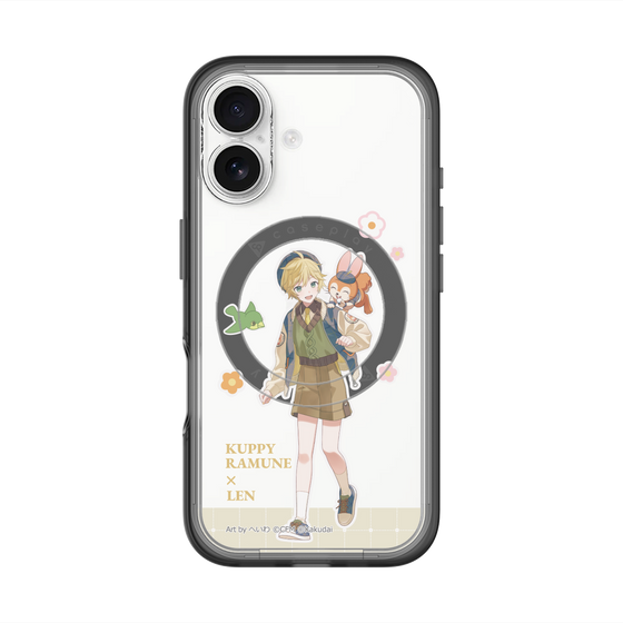 スリムプロテクションプレミアムケース with MagSafe［ 初音ミク×クッピーラムネ - 鏡音レン×クッピー - 等身イラスト2 ］