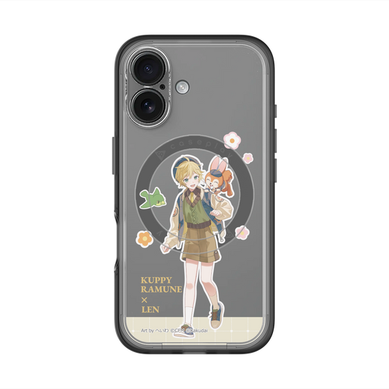 スリムプロテクションプレミアムケース with MagSafe［ 初音ミク×クッピーラムネ - 鏡音レン×クッピー - 等身イラスト2 ］