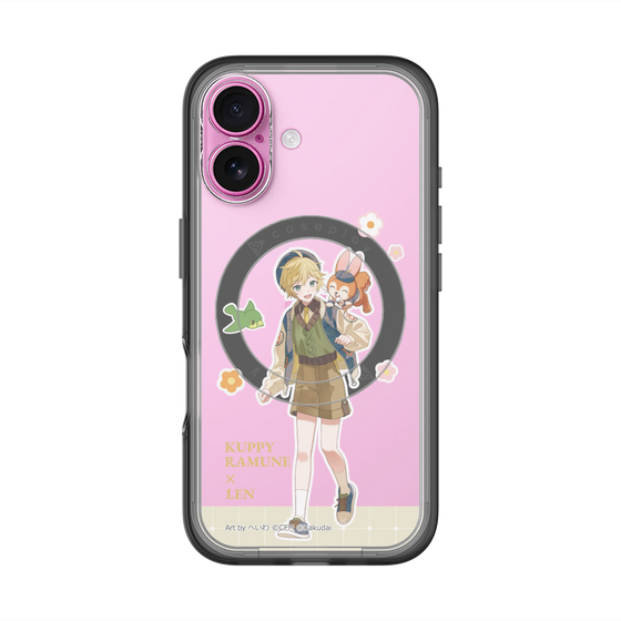 スリムプロテクションプレミアムケース with MagSafe［ 初音ミク×クッピーラムネ - 鏡音レン×クッピー - 等身イラスト2 ］