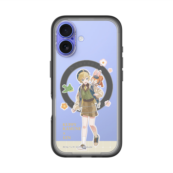 スリムプロテクションプレミアムケース with MagSafe［ 初音ミク×クッピーラムネ - 鏡音レン×クッピー - 等身イラスト2 ］