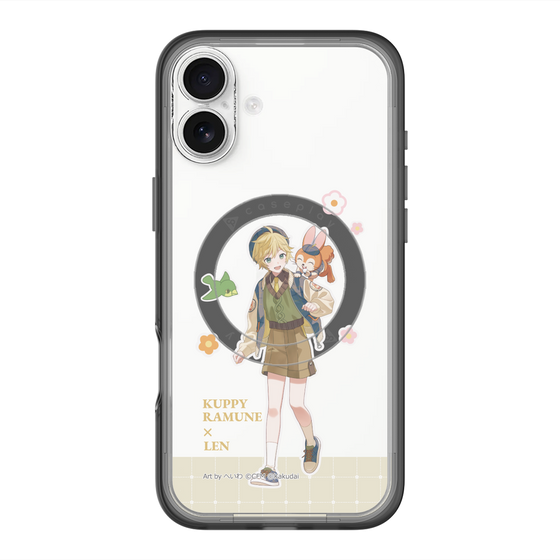 スリムプロテクションプレミアムケース with MagSafe［ 初音ミク×クッピーラムネ - 鏡音レン×クッピー - 等身イラスト2 ］