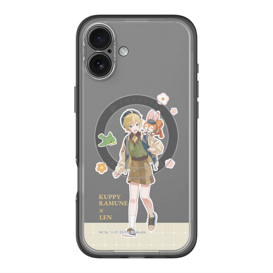 スリムプロテクションプレミアムケース with MagSafe［ 初音ミク×クッピーラムネ - 鏡音レン×クッピー - 等身イラスト2 ］