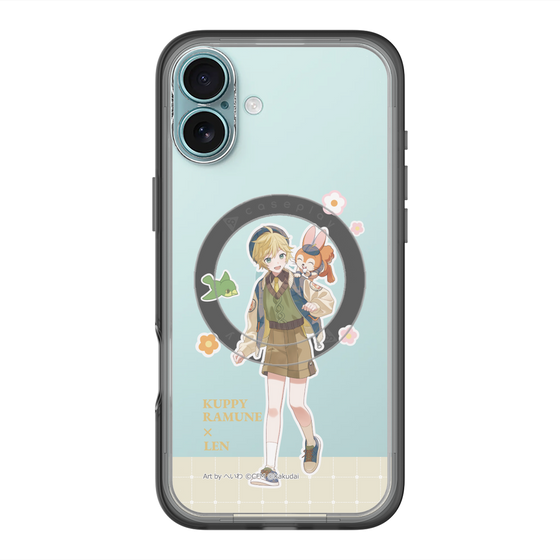 スリムプロテクションプレミアムケース with MagSafe［ 初音ミク×クッピーラムネ - 鏡音レン×クッピー - 等身イラスト2 ］