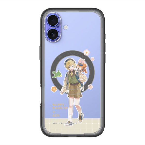 スリムプロテクションプレミアムケース with MagSafe［ 初音ミク×クッピーラムネ - 鏡音レン×クッピー - 等身イラスト2 ］