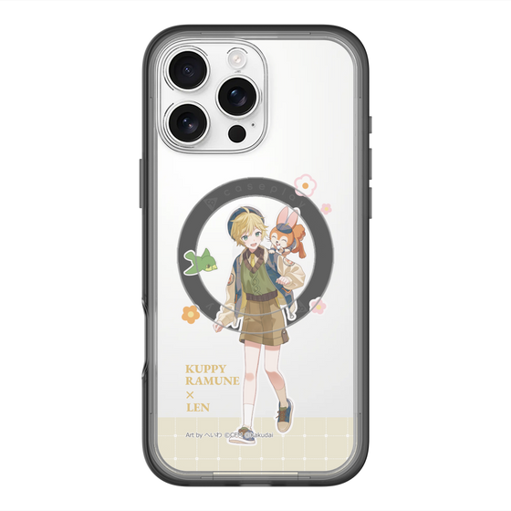 スリムプロテクションプレミアムケース with MagSafe［ 初音ミク×クッピーラムネ - 鏡音レン×クッピー - 等身イラスト2 ］