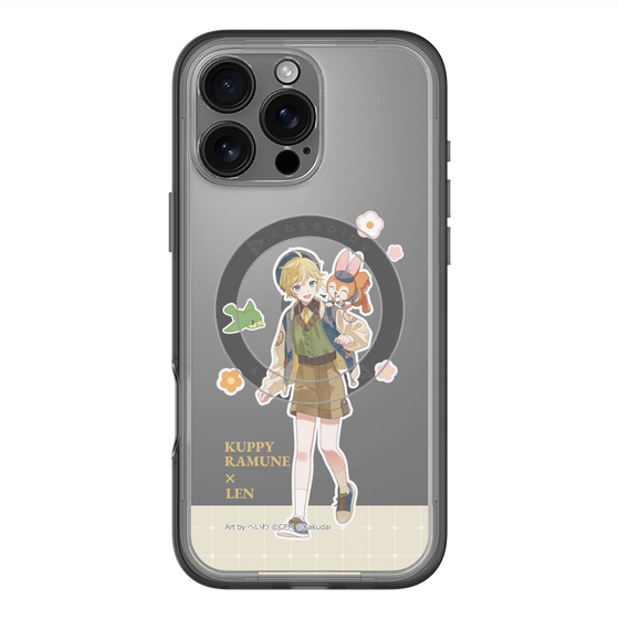 スリムプロテクションプレミアムケース with MagSafe［ 初音ミク×クッピーラムネ - 鏡音レン×クッピー - 等身イラスト2 ］