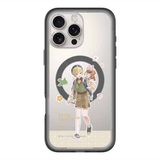 スリムプロテクションプレミアムケース with MagSafe［ 初音ミク×クッピーラムネ - 鏡音レン×クッピー - 等身イラスト2 ］