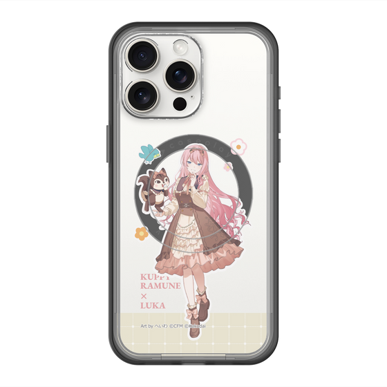 スリムプロテクションプレミアムケース with MagSafe［ 初音ミク×クッピーラムネ - 巡音ルカ×ラム - 等身イラスト2 ］