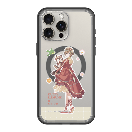 スリムプロテクションプレミアムケース with MagSafe［ 初音ミク×クッピーラムネ - MEIKO×ラム - 等身イラスト2 ］