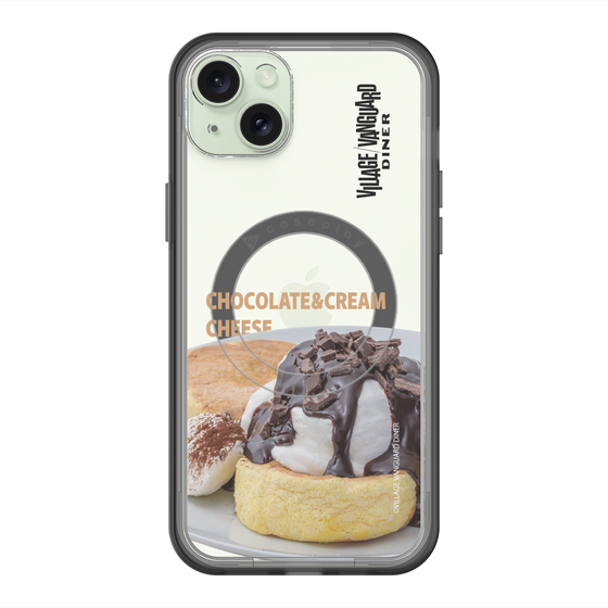 スリムプロテクションプレミアムケース with MagSafe［ ヴィレッジヴァンガードダイナー - チョコレート&クリームチーズパンケーキ ］