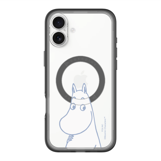 スリムプロテクションプレミアムケース with MagSafe［ MOOMIN - Familiar face ］
