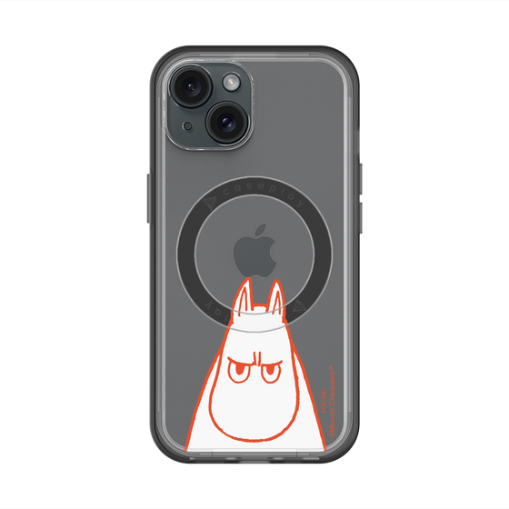 スリムプロテクションプレミアムケース with MagSafe［ MOOMIN - Angry face ］
