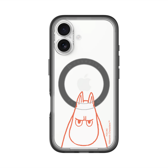スリムプロテクションプレミアムケース with MagSafe［ MOOMIN - Angry face ］