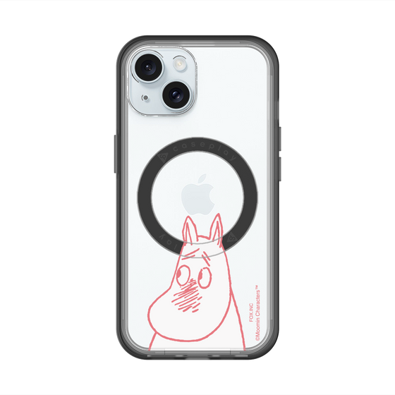 スリムプロテクションプレミアムケース with MagSafe［ MOOMIN - Blushing face ］